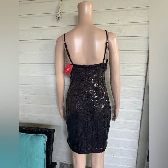 Guess SL Marlin Sequin dress in Jet Black - Picture 3 of 3